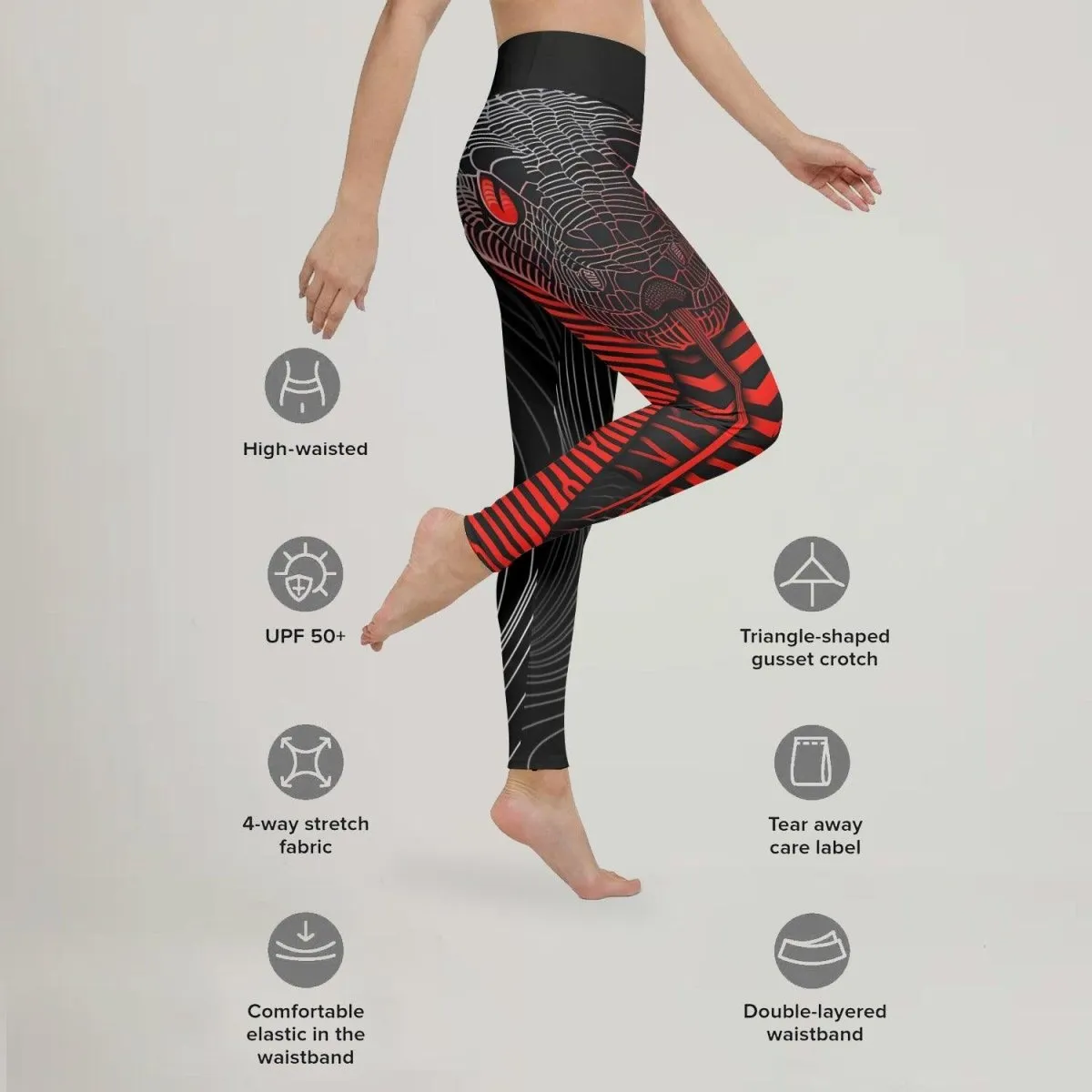 Red Eyes Snake Leggings