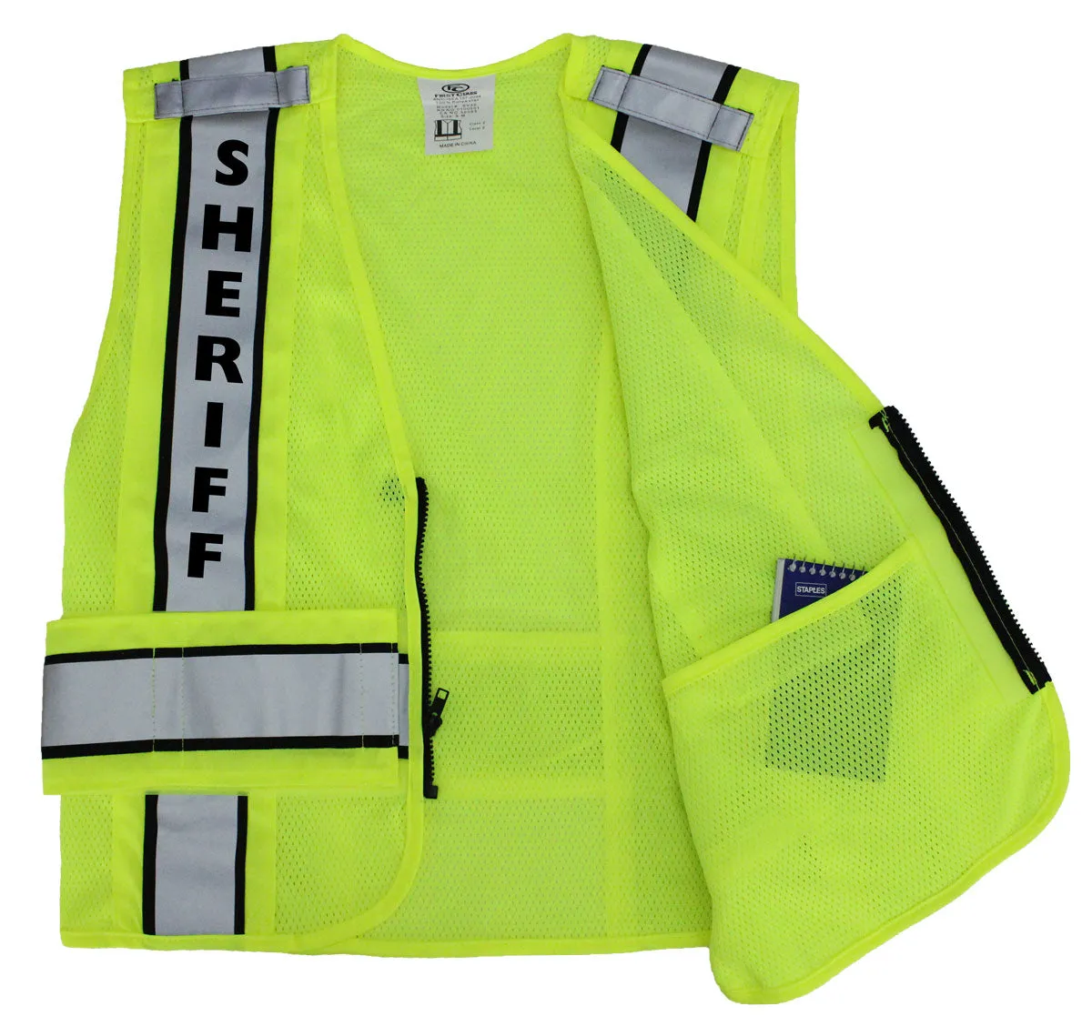 Reflective Duty Vests Plain and ID (Lime Green)