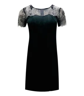 Sandro Size 1 Elegant Mini Dress with Lace Details