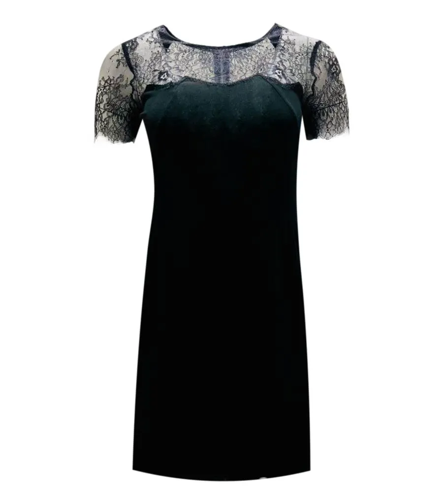 Sandro Size 1 Elegant Mini Dress with Lace Details