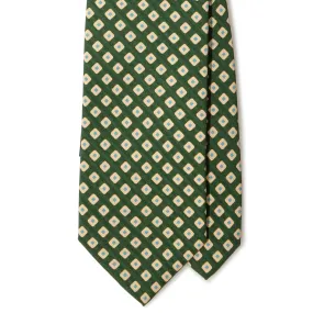 Silk Seersucker Print Tipped Tie