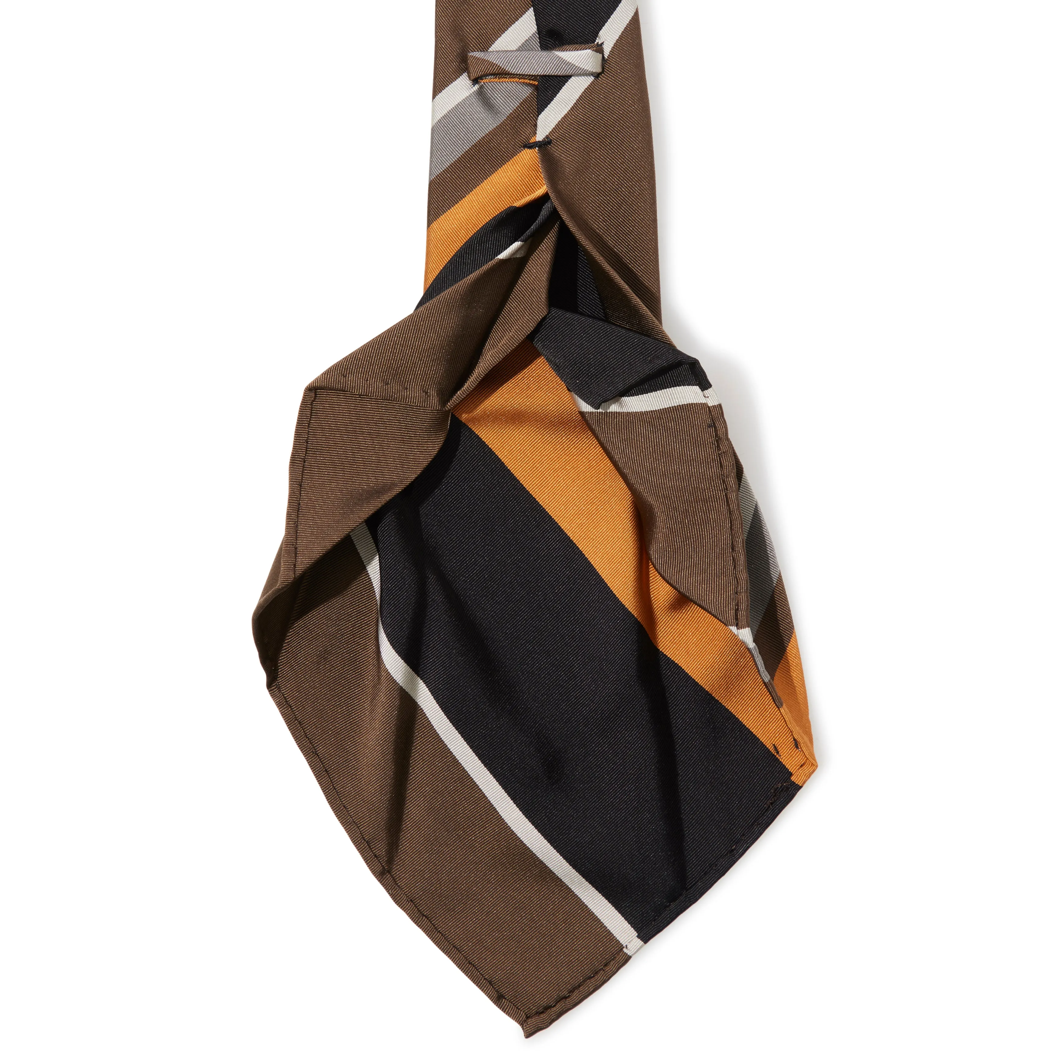 Silk/Cotton Multi Stripe Seven-fold Tie