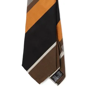 Silk/Cotton Multi Stripe Seven-fold Tie