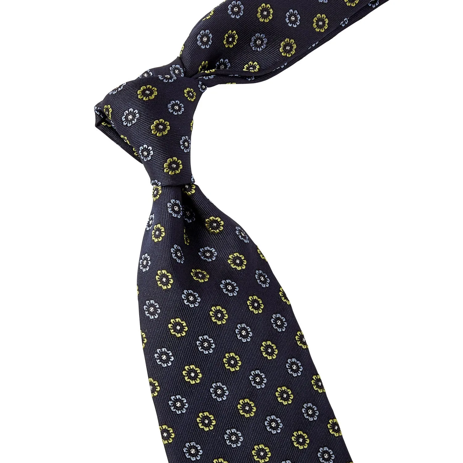Sovereign Grade Navy Blue and Lime Jacquard Tie