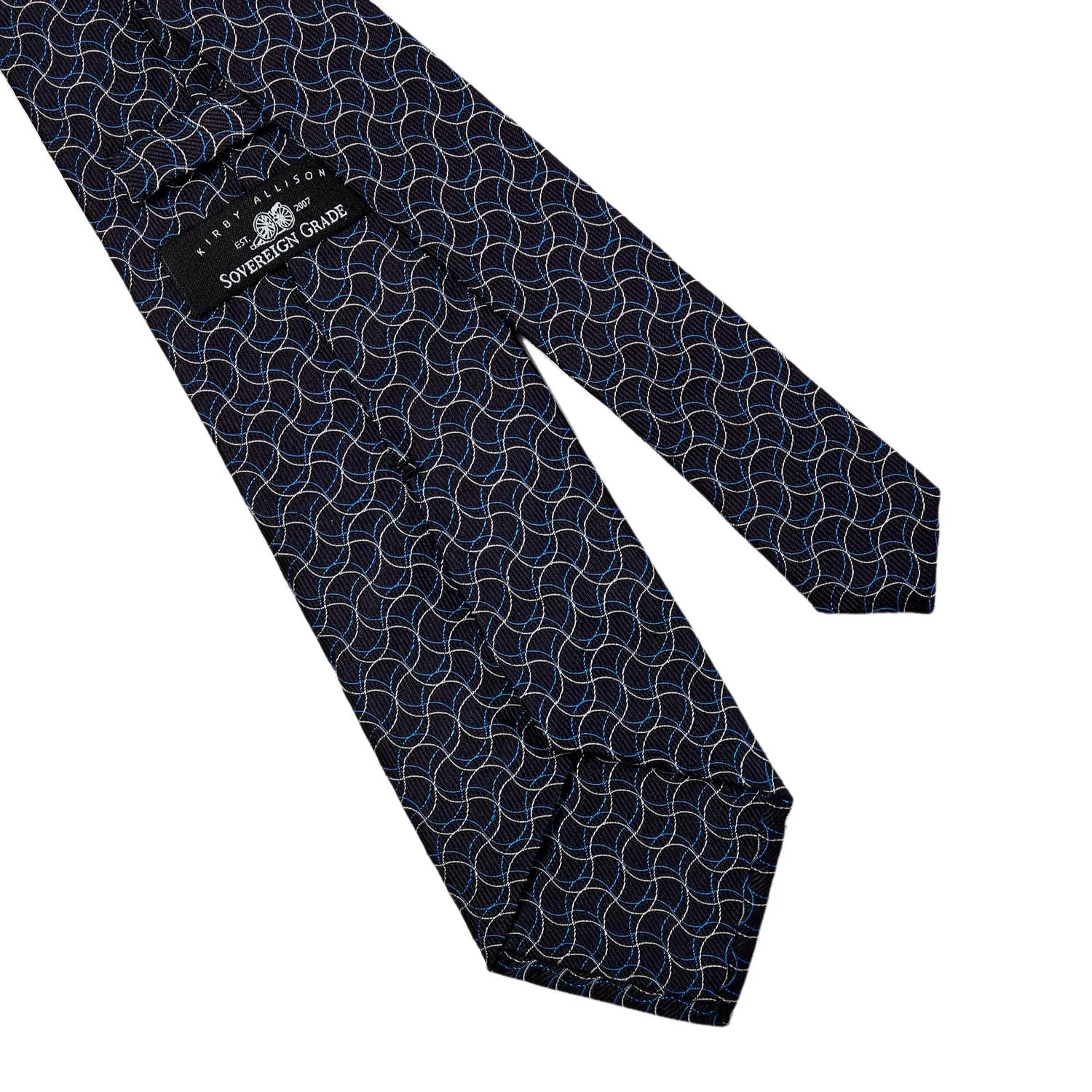 Sovereign Grade Navy Swirl Jacquard Tie