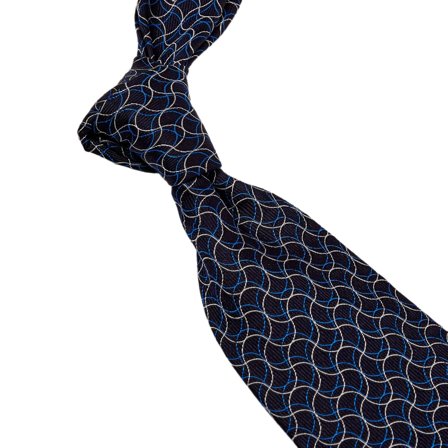 Sovereign Grade Navy Swirl Jacquard Tie