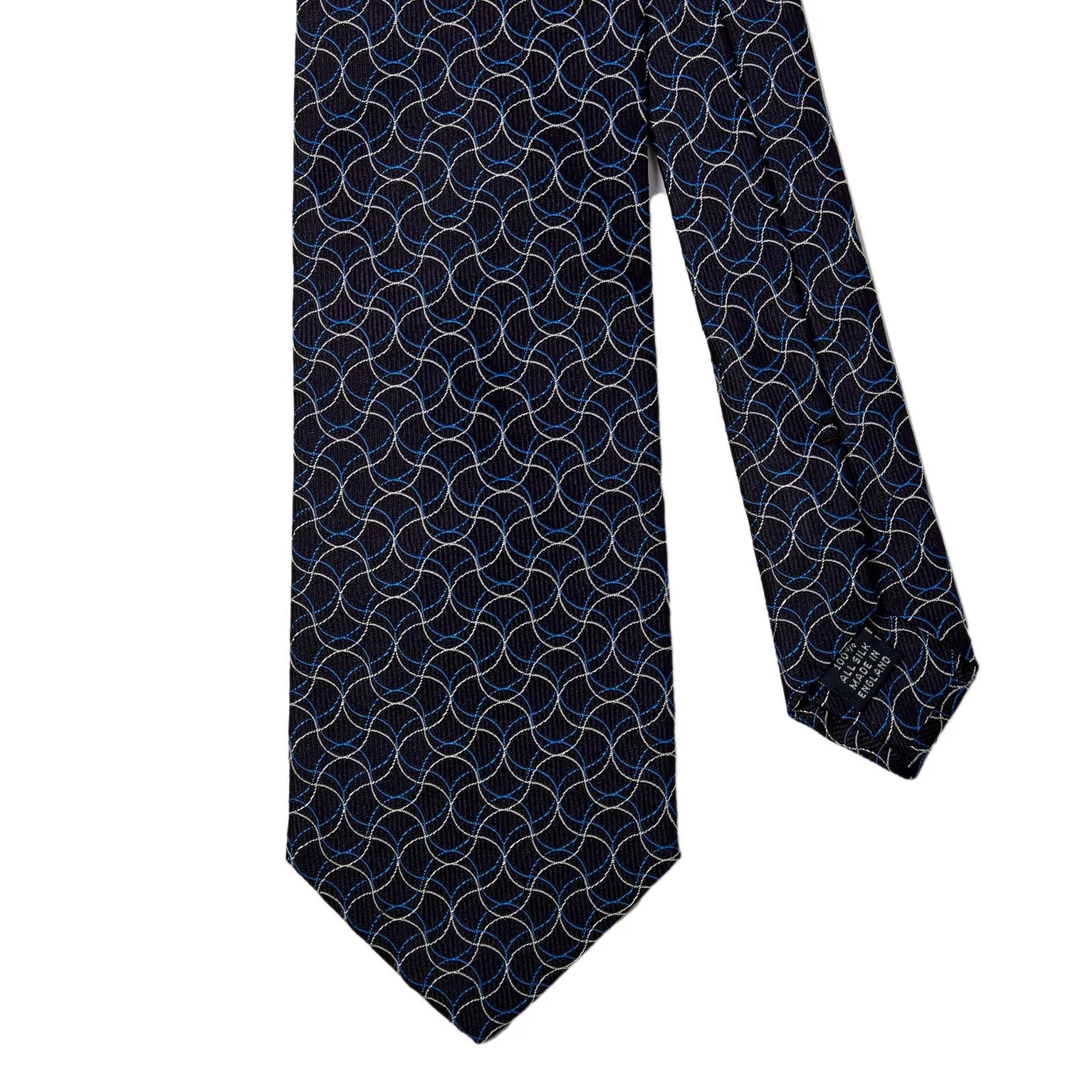 Sovereign Grade Navy Swirl Jacquard Tie