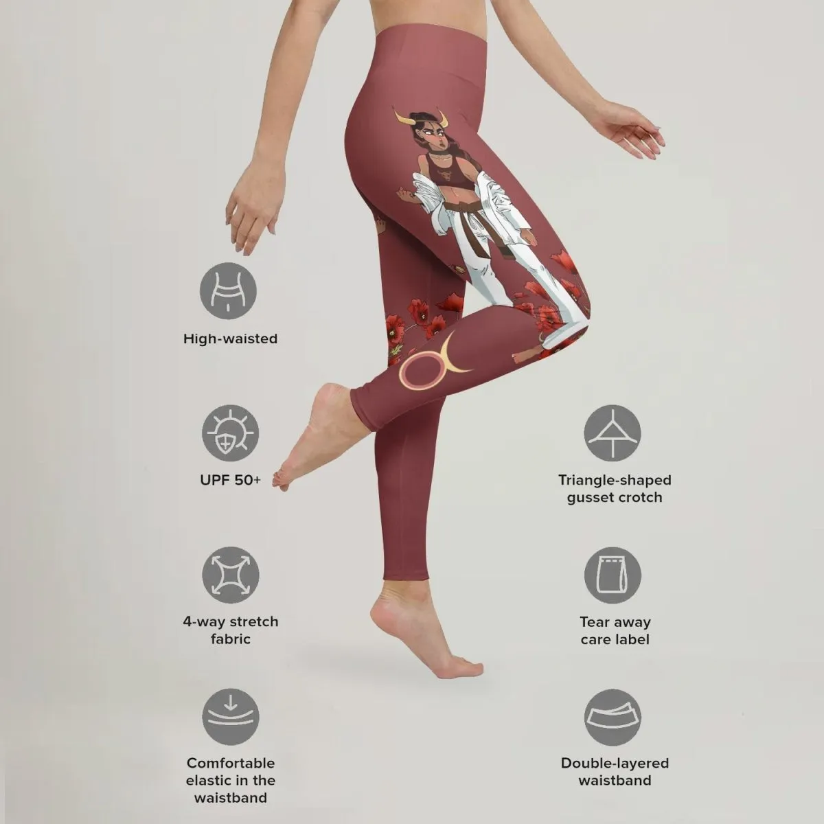 Taurus Mom Zodiac Fighter Leggings