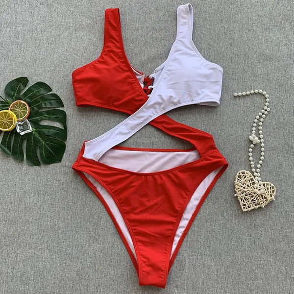 Twisted Strap One Piece Emily