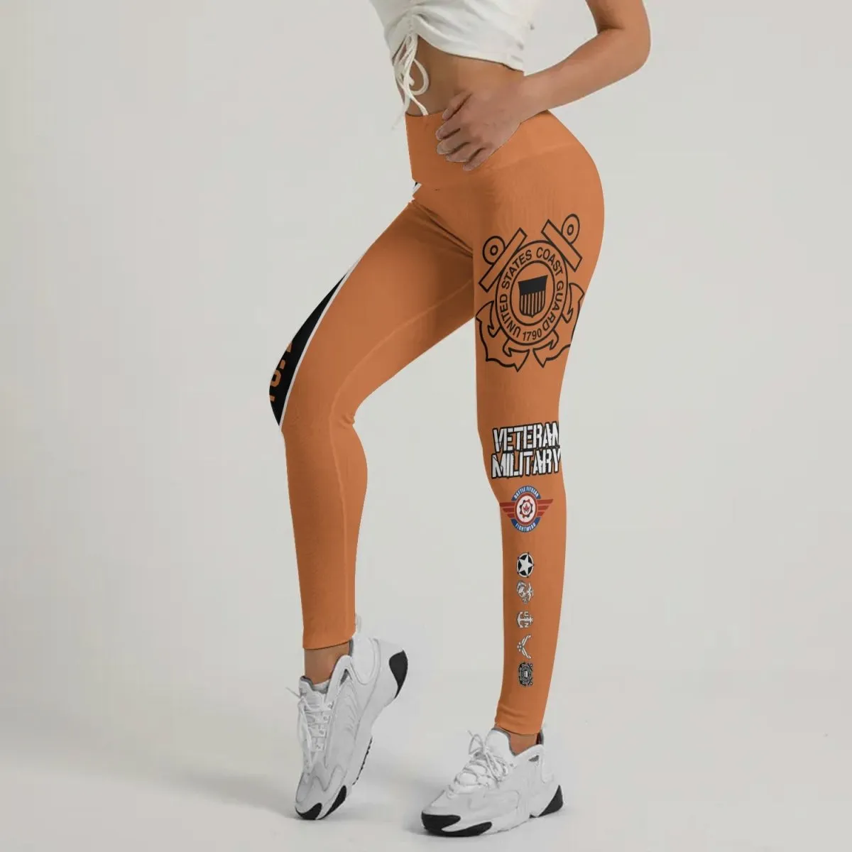 USA Cost Guard Veteran Leggings