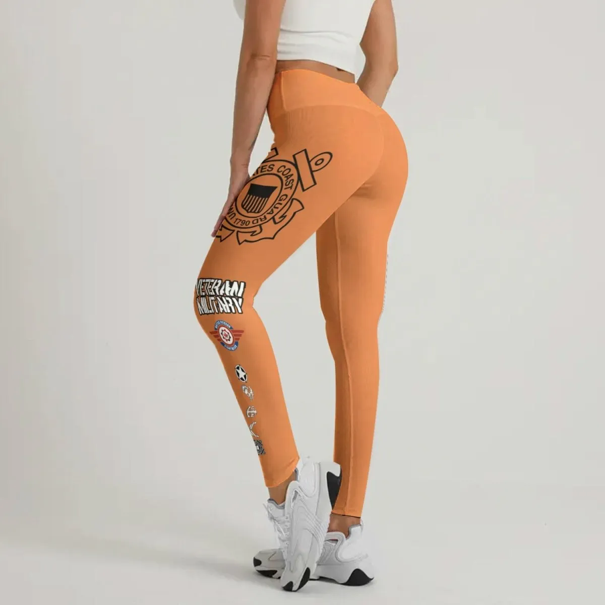 USA Cost Guard Veteran Leggings