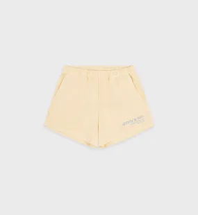 USA Health Club Disco Short - Almond/China Blue