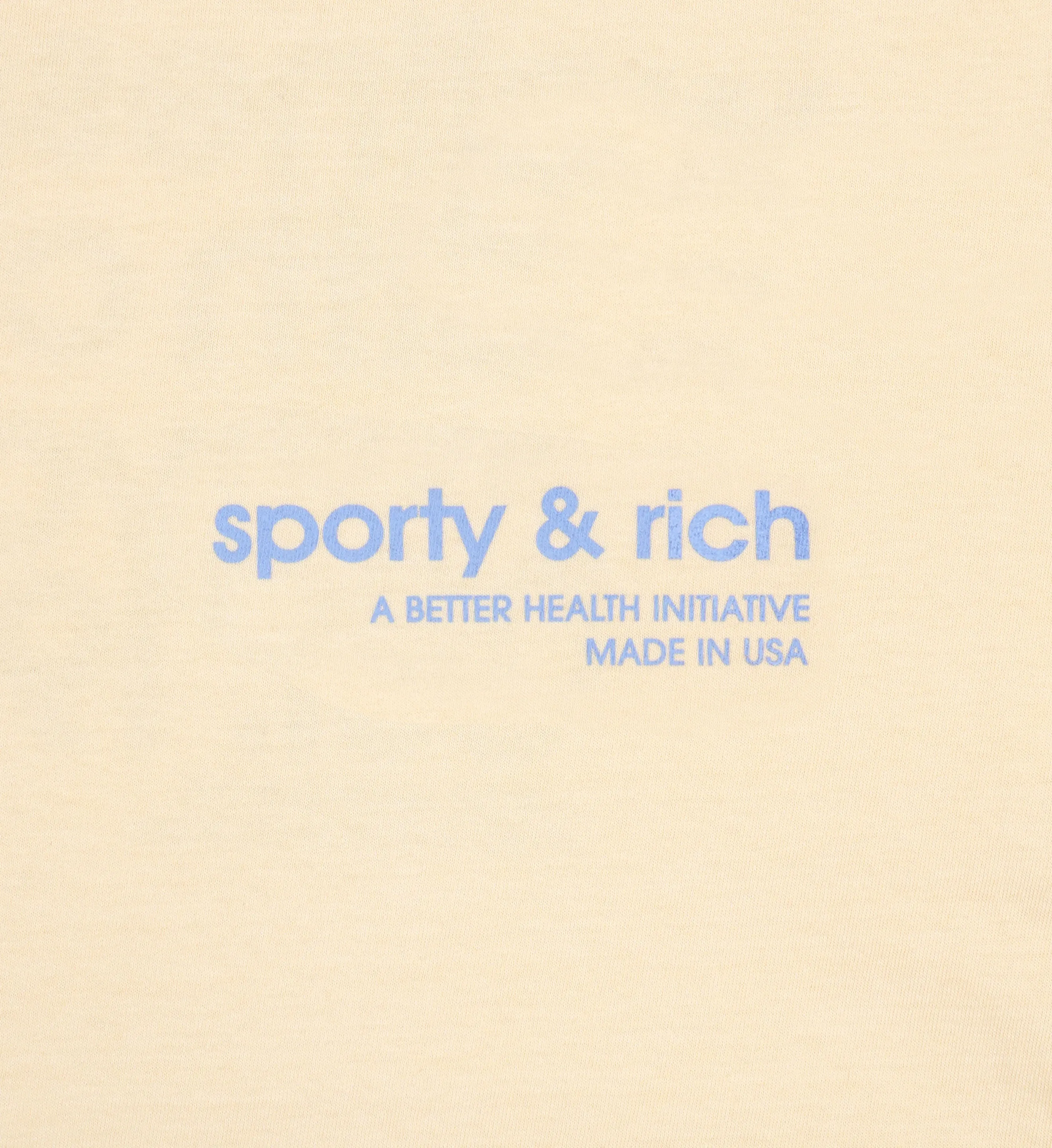 USA Health Club Disco Short - Almond/China Blue
