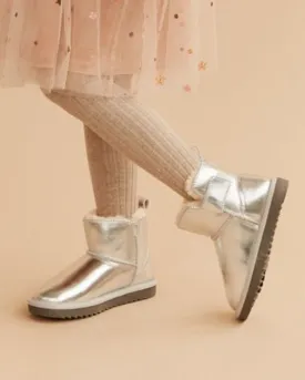 VALESK TEDDY BOOT - Silver