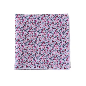 Wine & Blush Floral Pocket Square