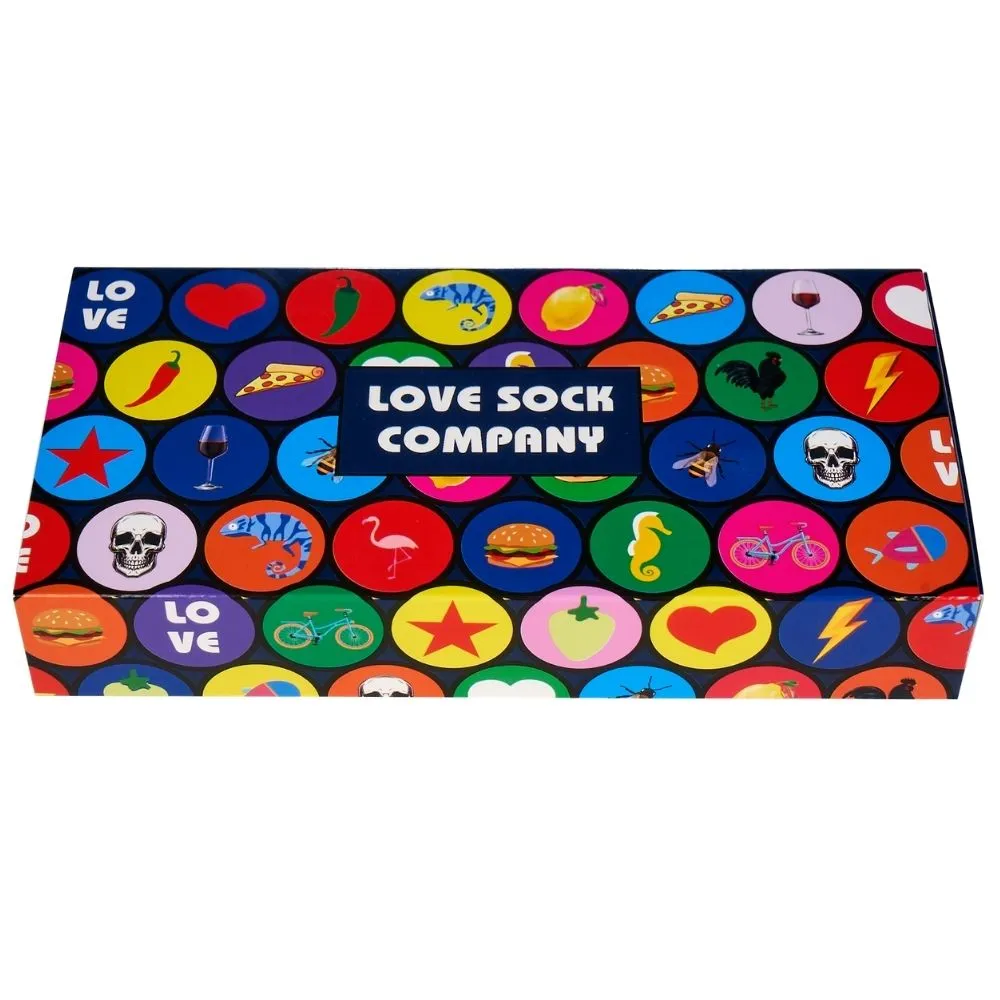 Women's Colorful Novelty Socks - 3 Pair Gift Box Set - Love Sock Company